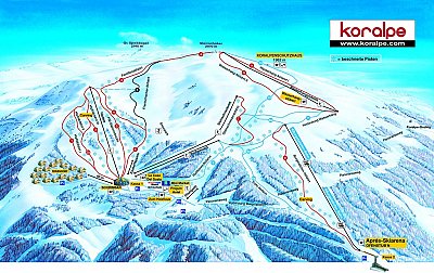 Koralpe: схема склонов