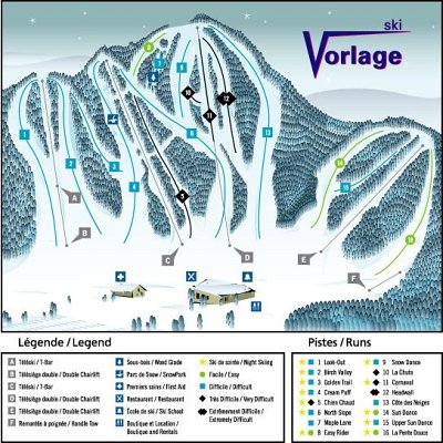 Ski Vorlage: схема склонов