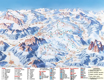 Civetta – Alleghe/Selva di Cadore/Palafavera/Zoldo: схема склонов