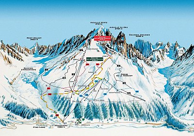 Grands Montets - Argentiere - Chamonix: схема склонов