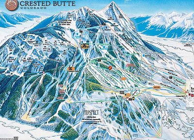 Crested Butte: схема склонов