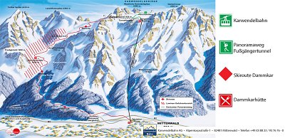 Karwendel/ Mittenwald: схема склонов