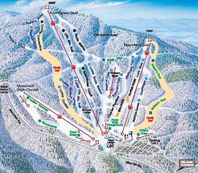 Wachusett Mountain: схема склонов
