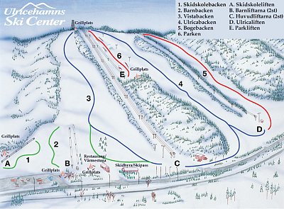 Ulricehamn Skicenter: схема склонов