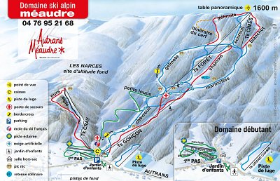 Meaudre: схема склонов