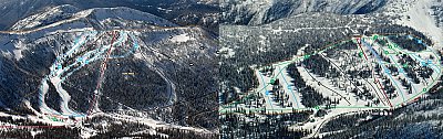 Whitewater: схема склонов