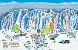 Blue Mountain: схема склонов