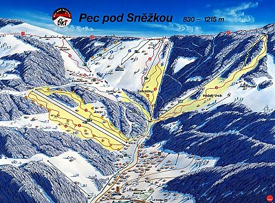 Пец-под-Снежкой: схема склонов