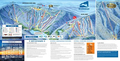 Snowshoe Mountain: схема склонов