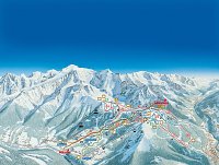 Les Houches - Chamonix: схема склонов