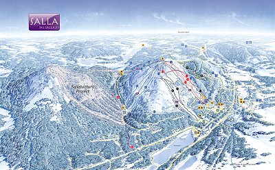 Salla: схема склонов