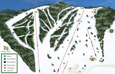Pine Mountain: схема склонов