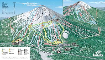 Mt. Bachelor: схема склонов