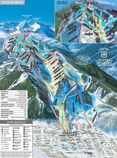Snowmass: схема склонов