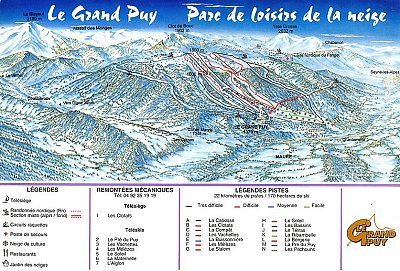 Le Grand Puy: схема склонов