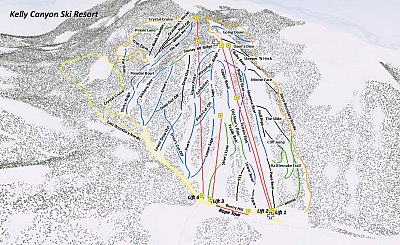 Kelly Canyon: схема склонов