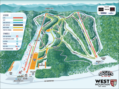 West Mountain: схема склонов