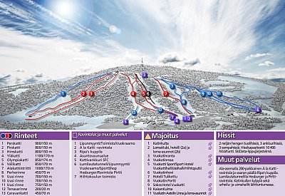 Vuokatti: схема склонов