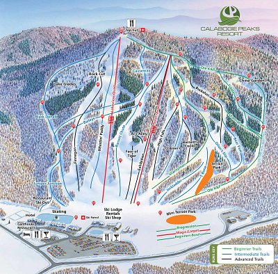 Calabogie Peaks: схема склонов