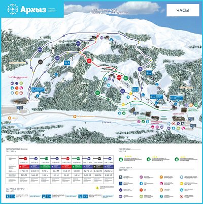 Arkhyz: схема склонов