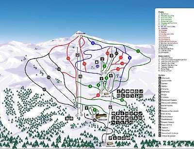 Port Aine-Gran Pallars: схема склонов