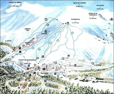 Puerto Navacerrada: схема склонов