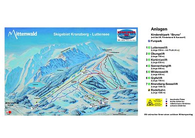 Mittenwald/ Kranzberg: схема склонов