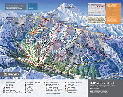 Crystal Mountain (WA): схема склонов