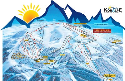 Koralpe: схема склонов