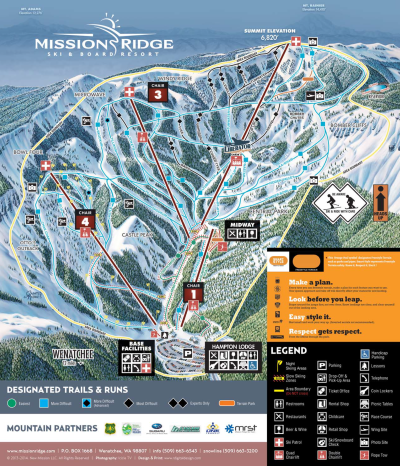 Mission Ridge: схема склонов