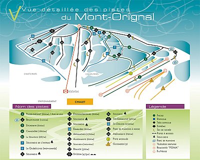 Mont Orignal: схема склонов