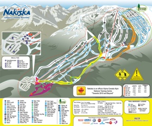 Ski Nakiska: схема склонов