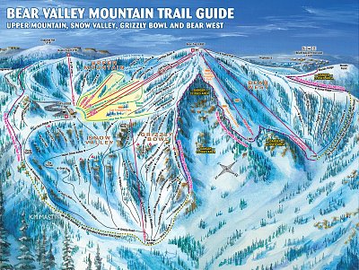 Bear Valley: схема склонов