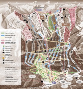 Kicking Horse: схема склонов