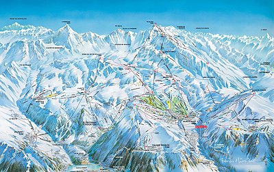 Vaujany: схема склонов