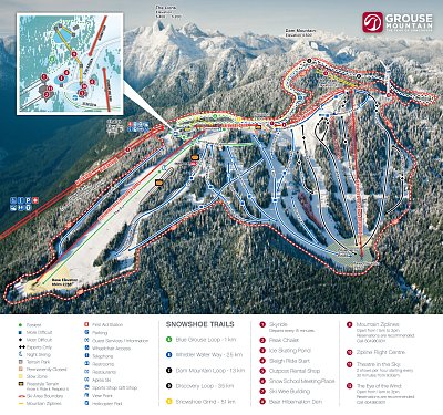 Grouse Mountain: схема склонов