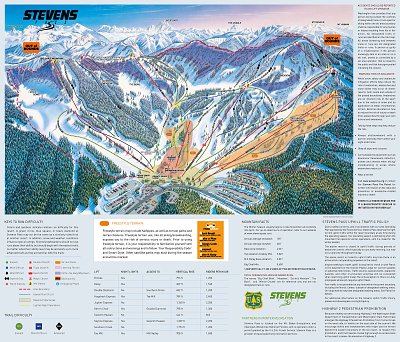 Stevens Pass: схема склонов
