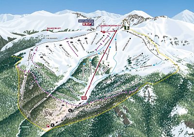 Arapahoe Basin: схема склонов