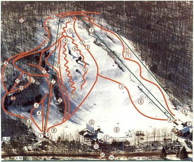 Woodbury Ski Area: схема склонов