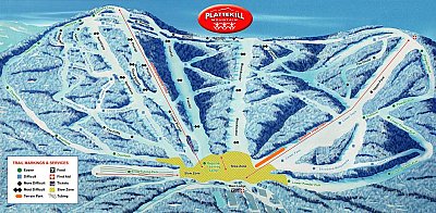 Plattekill Mountain: схема склонов