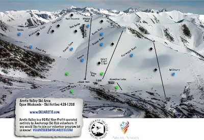 Arctic Valley: схема склонов