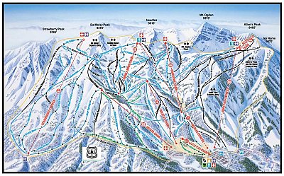 Snowbasin: схема склонов