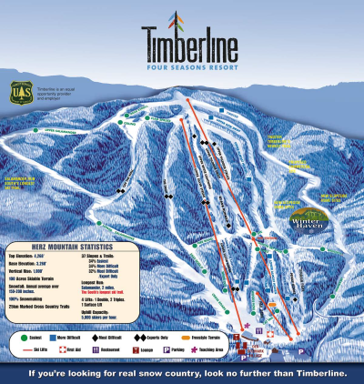 Timberline: схема склонов