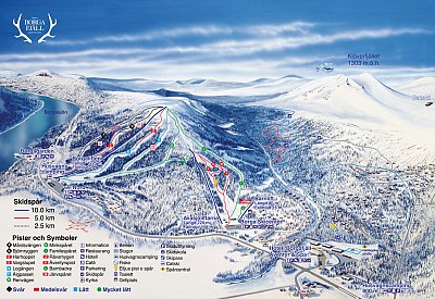 Borgafjäll: схема склонов