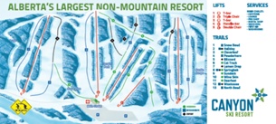 Canyon Ski Area: схема склонов