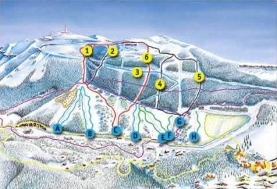 Mont Ventoux Mont Serein: схема склонов