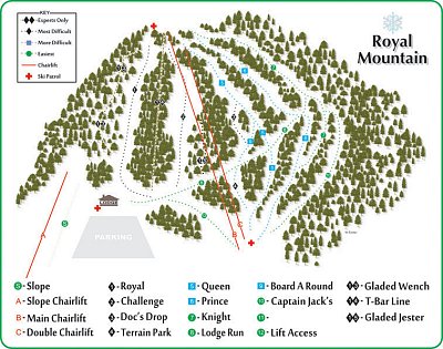 Royal Mountain: схема склонов