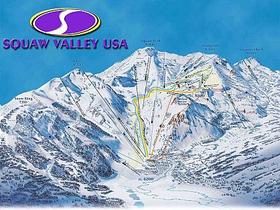 Squaw Valley: схема склонов