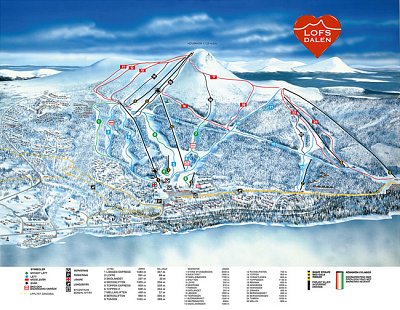 Lofsdalen: схема склонов
