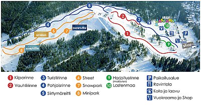 Миеракка: схема склонов